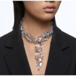mesmera y náhrdelník nadrozmerné kryštály, biele, rhodiované B8ZNT150 Swarovski šperky - Image 2