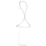Millenia body chain hranatý rez, biela, rhodiovaná B8ZNT1493 Swarovski šperky - Image 2