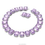 millenia náhrdelník osemhranného strihu nadrozmerné kryštály, fialové, rhodiované B8ZNT144 Swarovski šperky - Image 3