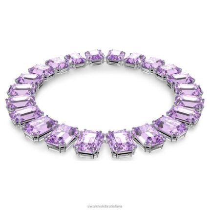 millenia náhrdelník osemhranného strihu nadrozmerné kryštály, fialové, rhodiované B8ZNT144 Swarovski šperky
