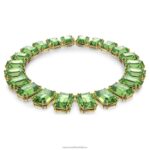 millenia náhrdelník osemhranného strihu nadrozmerné kryštály, zelené, pozlátené B8ZNT151 Swarovski šperky