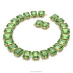 millenia náhrdelník osemhranného strihu nadrozmerné kryštály, zelené, pozlátené B8ZNT151 Swarovski šperky - Image 3
