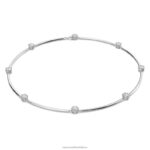 náhrdelník constella okrúhly výbrus, biely, rhodiovaný B8ZNT58 Swarovski šperky