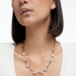 náhrdelník constella zmiešané okrúhle výbrusy, biele, pozlátené B8ZNT99 Swarovski šperky - Image 2