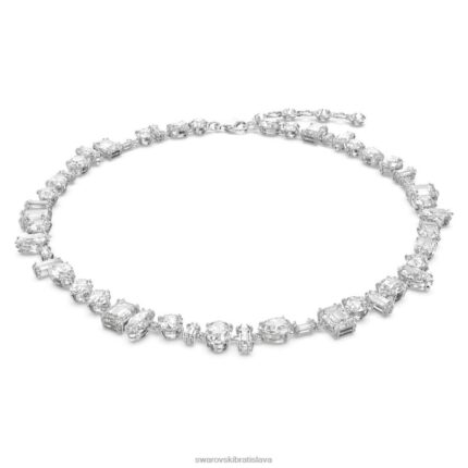 náhrdelník gema zmiešané rezy, biele, rhodiované B8ZNT19 Swarovski šperky