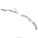 náhrdelník gema zmiešané rezy, kvet, biela, rhodiované B8ZNT20 Swarovski šperky - Image 4