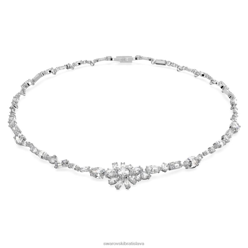 nahrdelnik_gema_zmiesane_rezy_kvet_biela_rhodiovane_b8znt20_swarovski_sperky.jpg náhrdelník gema zmiešané rezy, kvet, biela, rhodiované B8ZNT20 Swarovski šperky - Image 1