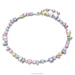 náhrdelník gema zmiešané strihy, viacfarebné, rhodiované B8ZNT113 Swarovski šperky