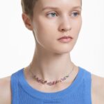 náhrdelník gema zmiešané strihy, viacfarebné, rhodiované B8ZNT4 Swarovski šperky - Image 2