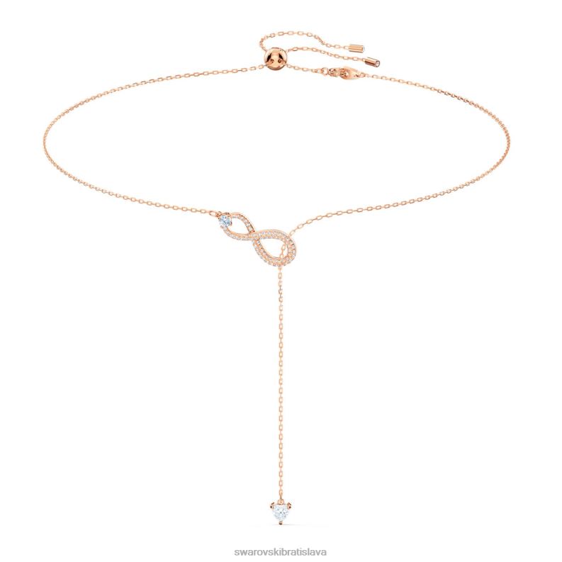 nahrdelnik_nekonecno_y_nekonecno_biela_pozlatena_ruzovym_zlatom_b8znt70_swarovski_sperky.jpg náhrdelník nekonečno y nekonečno, biela, pozlátená ružovým zlatom B8ZNT70 Swarovski šperky - Image 1