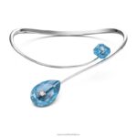 náhrdelník numina modrá, rhodiovaná B8ZNT80 Swarovski šperky