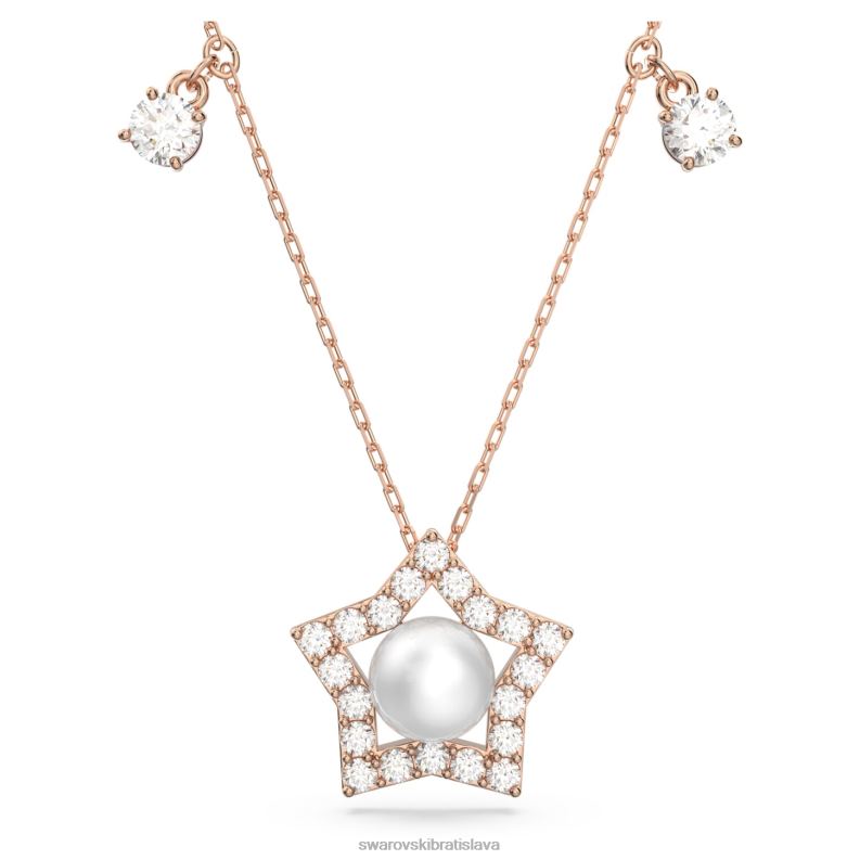 nahrdelnik_stella_zmiesane_strihy_hviezdicove_biele_pozlatene_ruzovym_zlatom_b8znt118_swarovski_sperky.jpg náhrdelník stella zmiešané strihy, hviezdicové, biele, pozlátené ružovým zlatom B8ZNT118 Swarovski šperky - Image 1