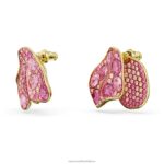 napichovacie náušnice florere asymetrické prevedenie, kvetinové, ružové, pozlátené B8ZNT668 Swarovski šperky - Image 4
