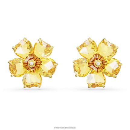 napichovacie náušnice florere kvet, žltý, pozlátený B8ZNT712 Swarovski šperky