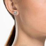 napichovacie náušnice kreativity biela, rhodiovaná B8ZNT664 Swarovski šperky - Image 2