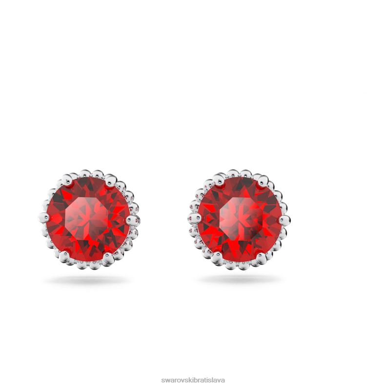 napichovacie_nausnice_okruhleho_strihu_januar_cervena_rhodiovana_b8znt695_swarovski_sperky.jpg napichovacie náušnice okrúhleho strihu január, červená, rhodiovaná B8ZNT695 Swarovski šperky - Image 1