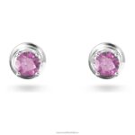 napichovacie náušnice stilla okrúhly výbrus, fialová, rhodiovaná B8ZNT704 Swarovski šperky
