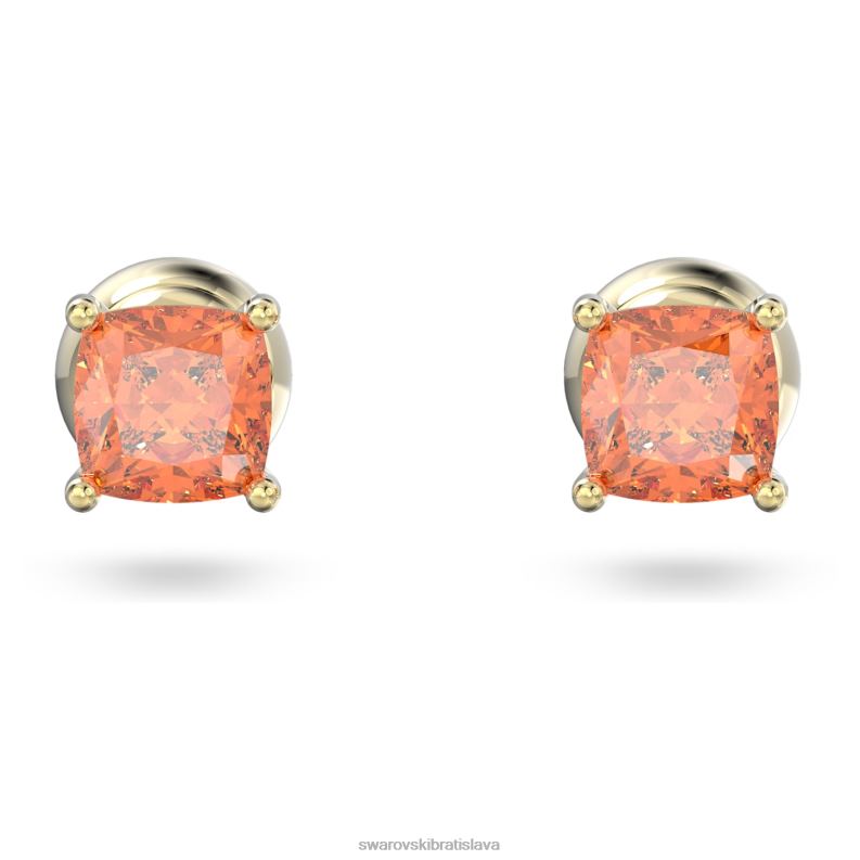 napichovacie_nausnice_stilla_vankusovy_strih_oranzova_pozlatena_b8znt698_swarovski_sperky.jpg napichovacie náušnice stilla vankúšový strih, oranžová, pozlátená B8ZNT698 Swarovski šperky - Image 1