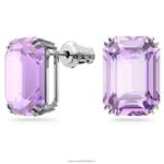 napichovacie náušnice tisícročia osemhranný výbrus, fialový, rhodiovaný B8ZNT675 Swarovski šperky - Image 3