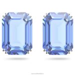 napichovacie náušnice tisícročia osemhranný výbrus, modrý, rhodiovaný B8ZNT674 Swarovski šperky