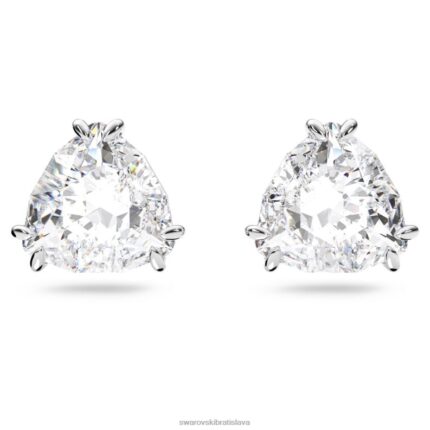 napichovacie náušnice tisícročia triliantový výbrus, biely, rhodiovaný B8ZNT739 Swarovski šperky