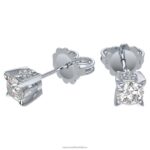 napichovacie náušnice večnosti 14k biele zlato B8ZNT650 Swarovski šperky - Image 3