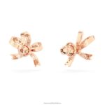 napichovacie náušnice volta mašľa, biela, pozlátená ružovým zlatom B8ZNT720 Swarovski šperky - Image 5