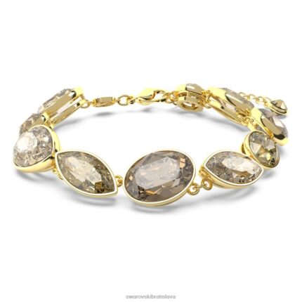 náramok elegancie Afriky zmiešané strihy, hnedé, pozlátené B8ZNT580 Swarovski šperky