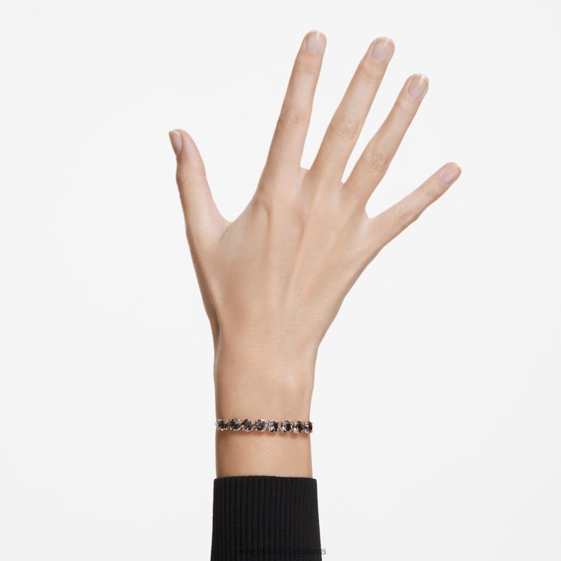 náramok exalta okrúhly strih, čierna, pozlátená ružovým zlatom B8ZNT536 Swarovski šperky - Image 2