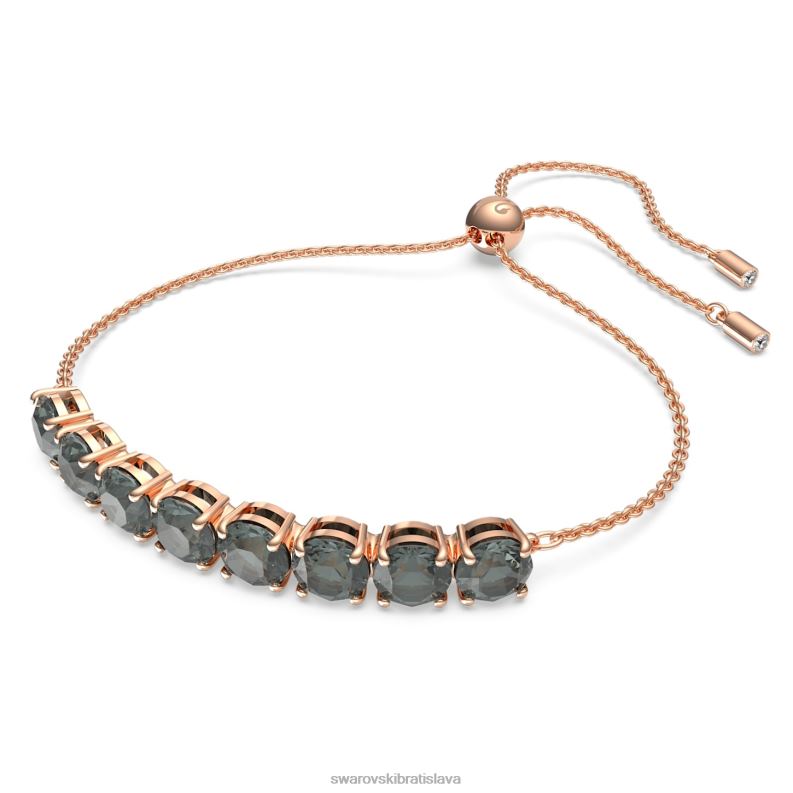 náramok exalta okrúhly strih, čierna, pozlátená ružovým zlatom B8ZNT536 Swarovski šperky - Image 3