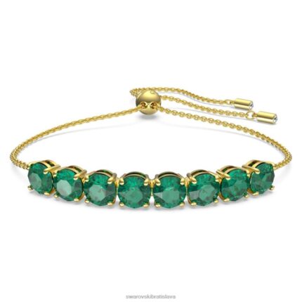 náramok exalta okrúhly strih, zelená, pozlátená B8ZNT537 Swarovski šperky