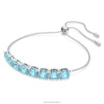 náramok exalta okrúhly výbrus, modrá, rhodiovaná B8ZNT539 Swarovski šperky - Image 3