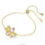 náramok gema zmiešané strihy, kvet, žltá, pozlátený B8ZNT418 Swarovski šperky - Image 3