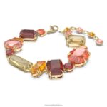 náramok gema zmiešané strihy, viacfarebné, pozlátené B8ZNT486 Swarovski šperky - Image 3