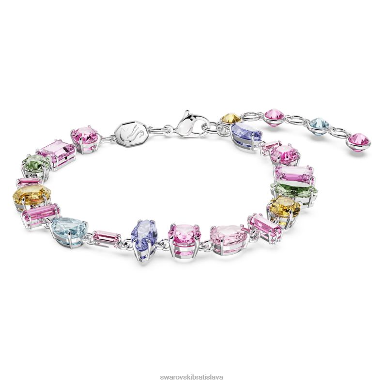 naramok_gema_zmiesane_strihy_viacfarebne_rhodiovane_b8znt522_swarovski_sperky.jpg náramok gema zmiešané strihy, viacfarebné, rhodiované B8ZNT522 Swarovski šperky - Image 1