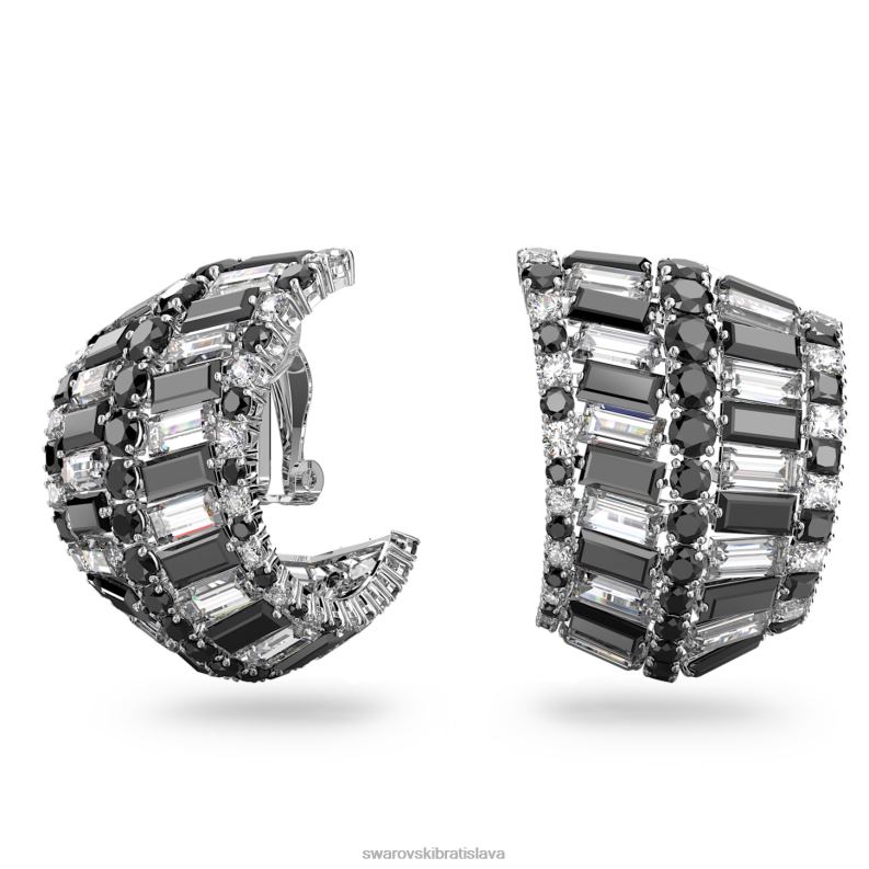nausnice_hyperbola_klip_zmiesane_strihy_cierne_rhodiovane_b8znt944_swarovski_sperky.jpg náušnice hyperbola klip zmiešané strihy, čierne, rhodiované B8ZNT944 Swarovski šperky - Image 1