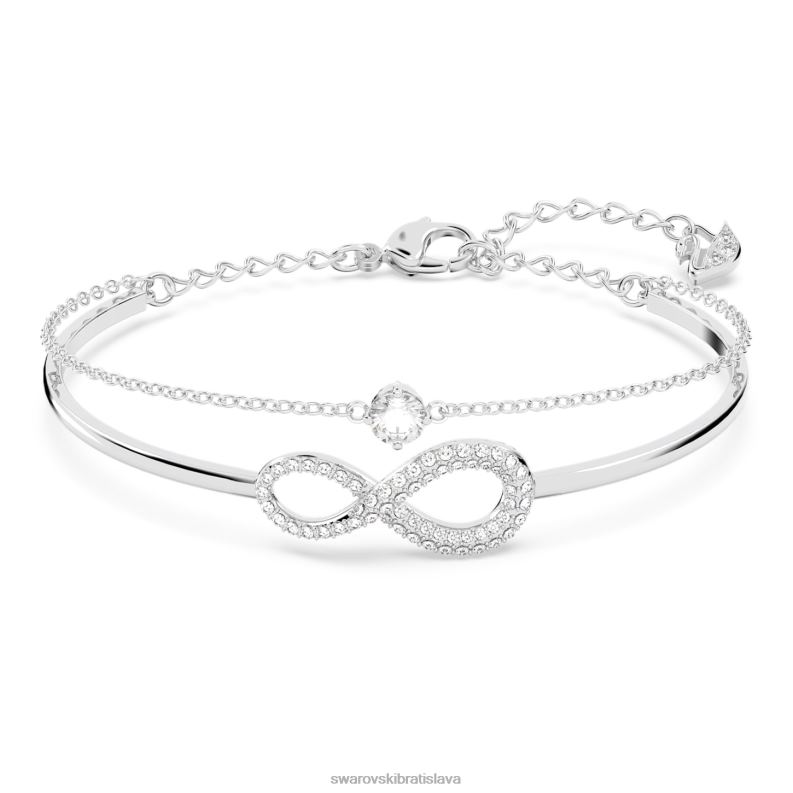 nekonecny_naramok_infinity_biele_rhodiovane_b8znt494_swarovski_sperky.jpg nekonečný náramok infinity, biele, rhodiované B8ZNT494 Swarovski šperky - Image 1