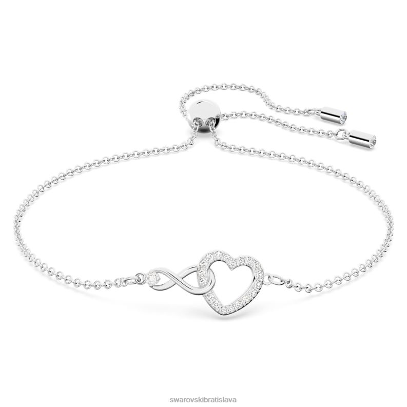 nekonecny_naramok_nekonecno_a_srdce_biele_rhodiovane_b8znt435_swarovski_sperky.jpg nekonečný náramok nekonečno a srdce, biele, rhodiované B8ZNT435 Swarovski šperky - Image 1