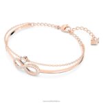 nekonečný náramok nekonečno, biela, pozlátená ružovým zlatom B8ZNT493 Swarovski šperky - Image 3