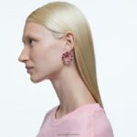 obručové náušnice tisícročia osemhranný výbrus, ružový, rhodiovaný B8ZNT936 Swarovski šperky - Image 2