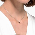 okrúhly prívesok z kameňa január, červená, rhodiovaná B8ZNT317 Swarovski šperky - Image 2