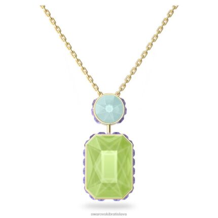 orbita náhrdelník osemhranný výbrus, viacfarebný, pozlátený B8ZNT94 Swarovski šperky