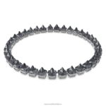 ortyxový náhrdelník pyramídový výbrus, sivý, ruténiový B8ZNT345 Swarovski šperky
