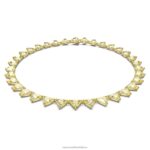 ortyxový náhrdelník trojuholníkový výbrus, žltý, pozlátený B8ZNT147 Swarovski šperky