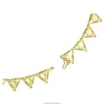 ortyxový náhrdelník trojuholníkový výbrus, žltý, pozlátený B8ZNT147 Swarovski šperky - Image 4