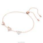 ortyxový náramok trojuholníkový strih, biely, pozlátený ružovým zlatom B8ZNT501 Swarovski šperky - Image 3