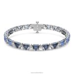 ortyxový náramok trojuholníkový strih, modrá, rhodiovaná B8ZNT558 Swarovski šperky