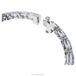ortyxový náramok trojuholníkový strih, modrá, rhodiovaná B8ZNT558 Swarovski šperky - Image 4