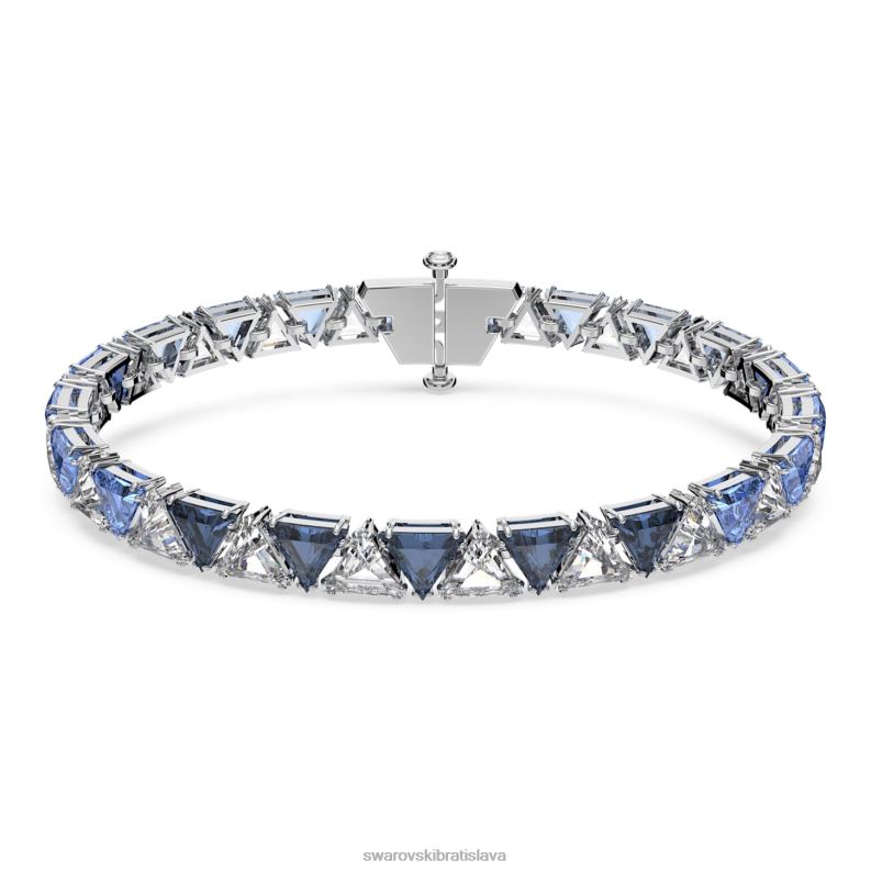 ortyxovy_naramok_trojuholnikovy_strih_modra_rhodiovana_b8znt558_swarovski_sperky.jpg ortyxový náramok trojuholníkový strih, modrá, rhodiovaná B8ZNT558 Swarovski šperky - Image 1