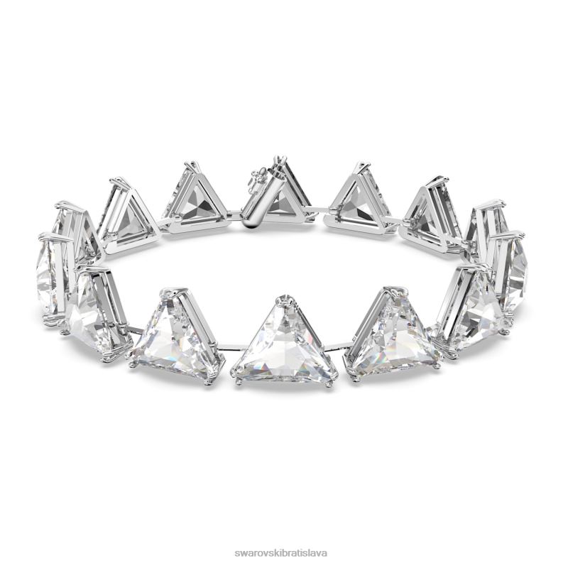 ortyxovy_naramok_trojuholnikovy_vybrus_biely_rhodiovany_b8znt570_swarovski_sperky.jpg ortyxový náramok trojuholníkový výbrus, biely, rhodiovaný B8ZNT570 Swarovski šperky - Image 1